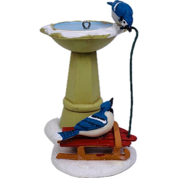 Hallmark BATHING BLUE JAYS‎ Keepsake Ornament #5 Marjolein's Garden Series 2018 - Picture 4 of 11